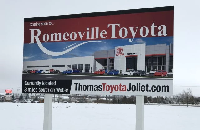 Development sign in Romeoville