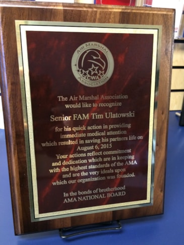 wood plaque with engraved plate