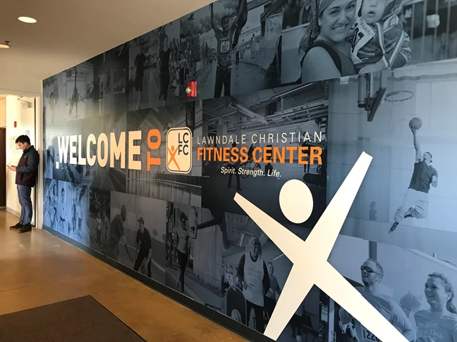 Wall Graphics and Covering for fitness center in Chicago, IL