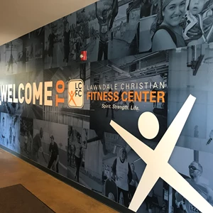 Wall Graphics and Covering for fitness center in Chicago, IL
