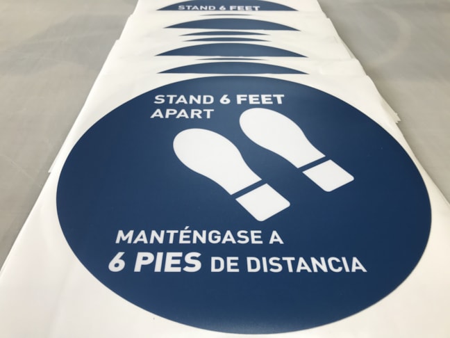 Coronavirus (COVID-19) Social distance floor graphics