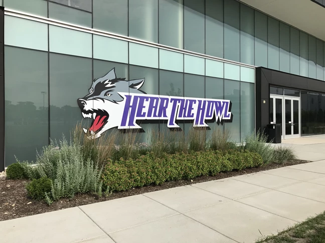 Full color window graphics show your school spirit to home and visiting fans.