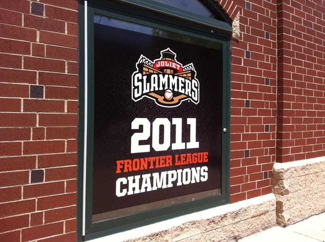 Window Graphics at Slammers Stadium in Joliet