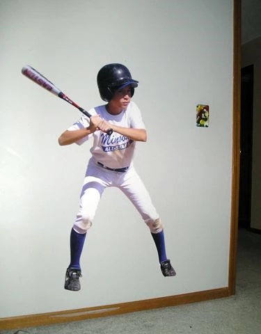 Custom Wall Graphic of your sports star from your photo !