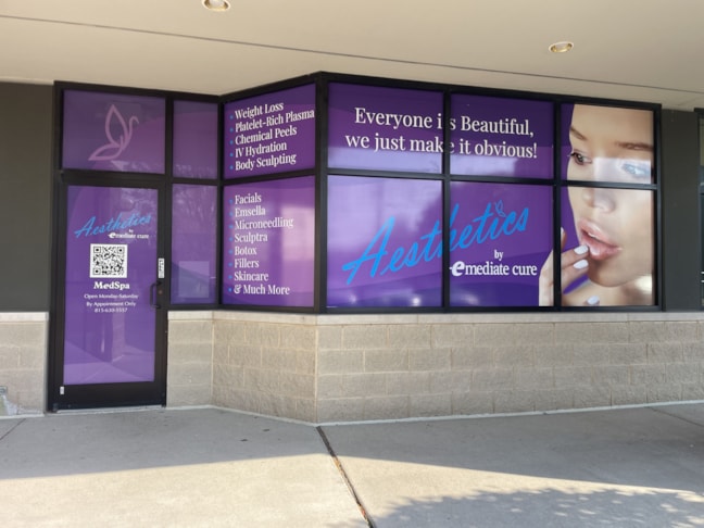 Window Decals and Graphics for Med Spa