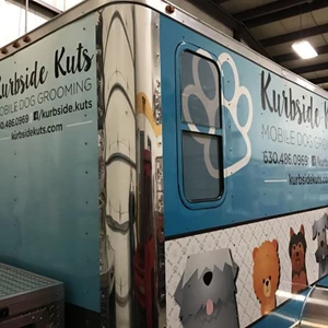Mobile Dog Groomer Trailer Wrap | 3M Controltac | Signs By Tomorrow Plainfield
