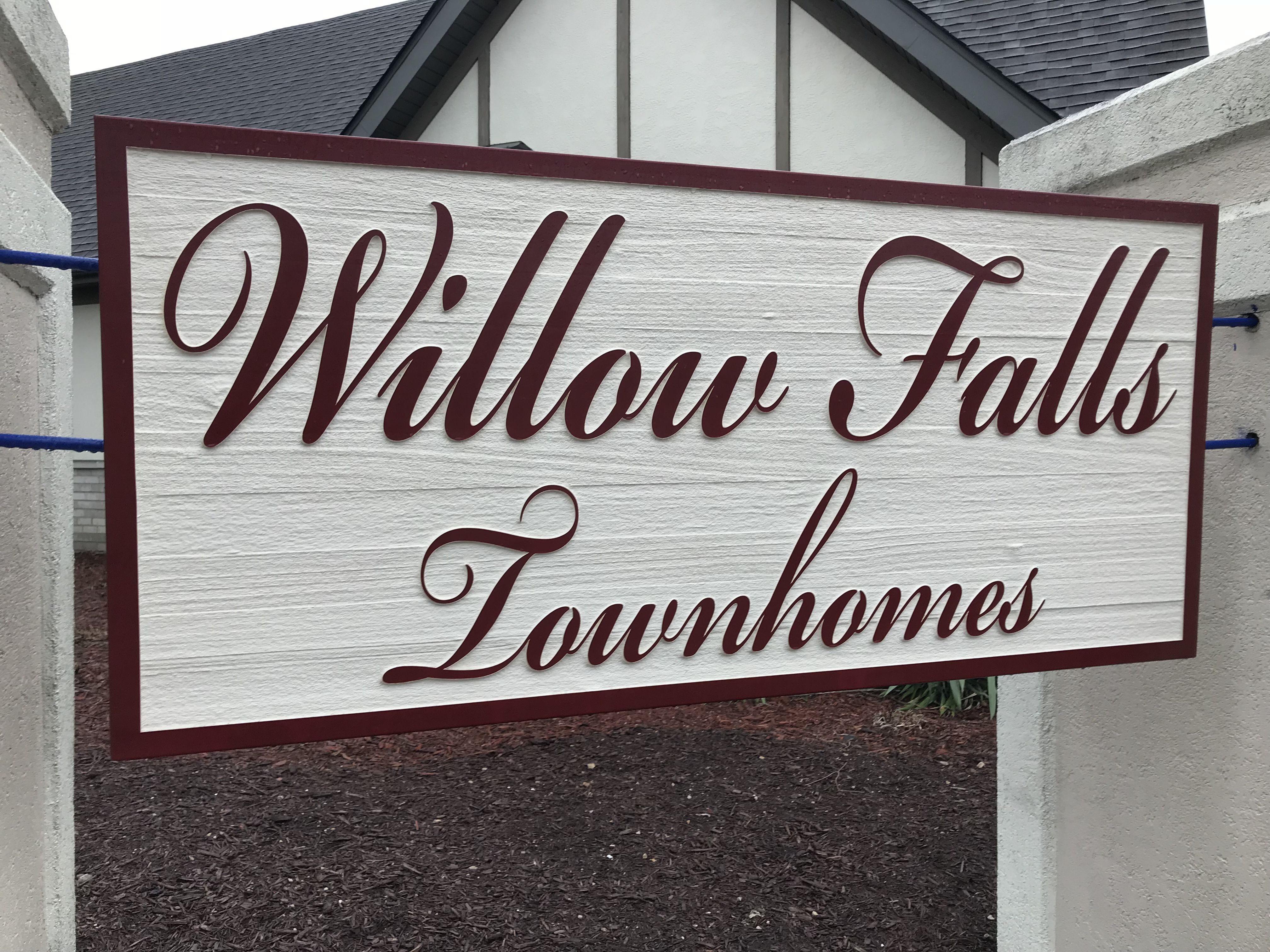 Woodgrain Sandblasted sign
