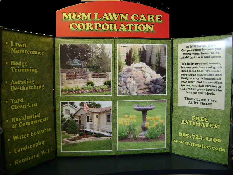 Table top Expogo display case made for M & M Lawncare of Joliet