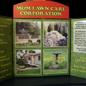 Table top Expogo display case made for M & M Lawncare of Joliet