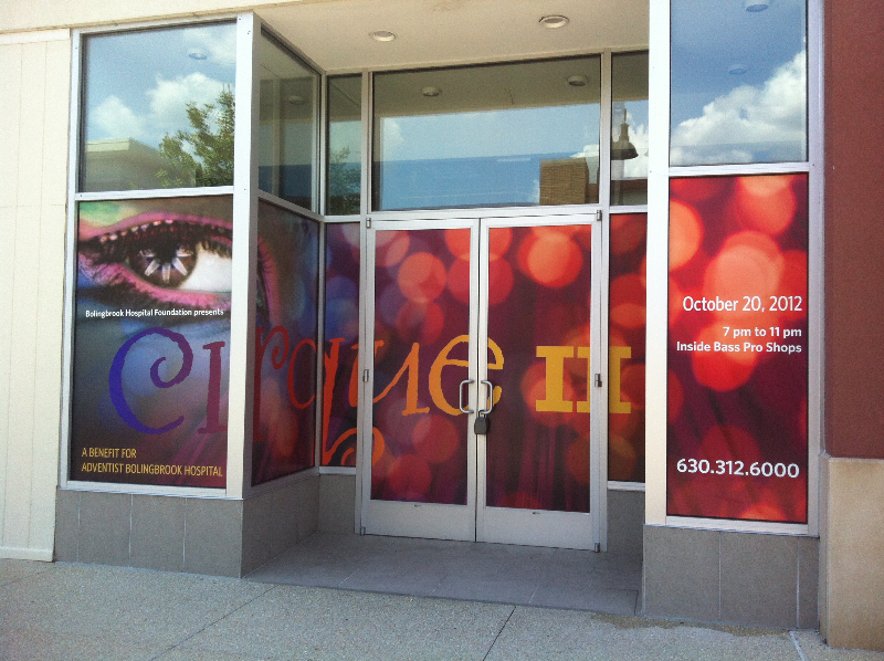 Bolingbrook window wrap, window graphics, decals