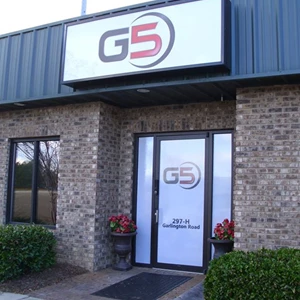 G5, Back-lit acrylic sign with cabinet