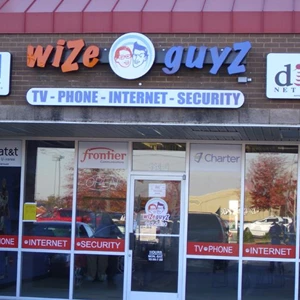 Wize Guys: Internally illuminated channel letters