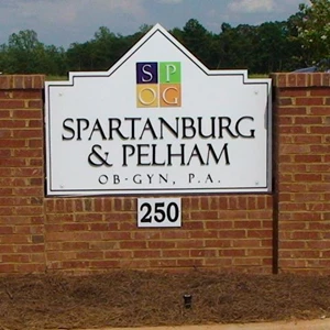 Spartanburg OB - GYN, Brick Monument with Acrylic Letters.