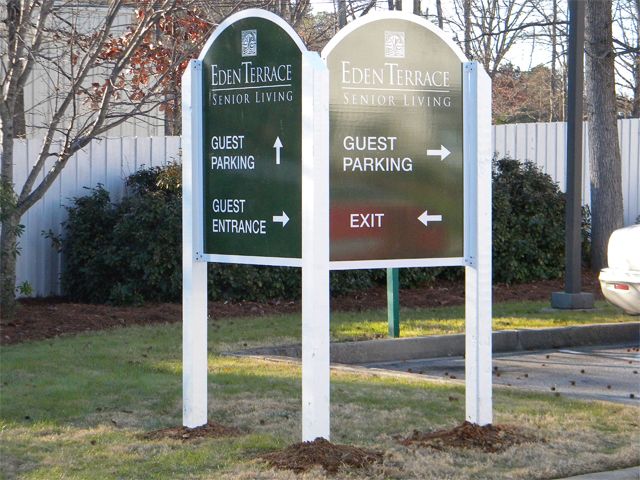 Eden Terrace, Poly-Metals sign attached to wood posts.
