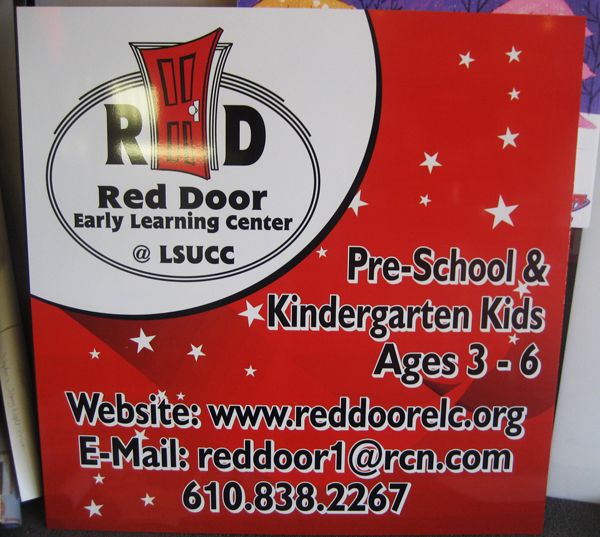 Red Door Learning Center - Post and Panel Sign - Pre-Installation