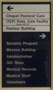 Slatz System Signage - Interior Directional - Easily updated Signage