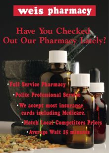 Weis Pharmacy Interior Signs