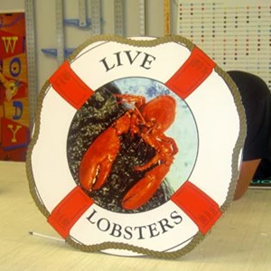 Interior Lobster Promotional Signs