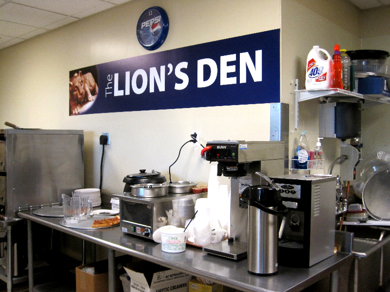 Penn State Lions Den Cefe Wall Graphics and Menu Board Sign Job