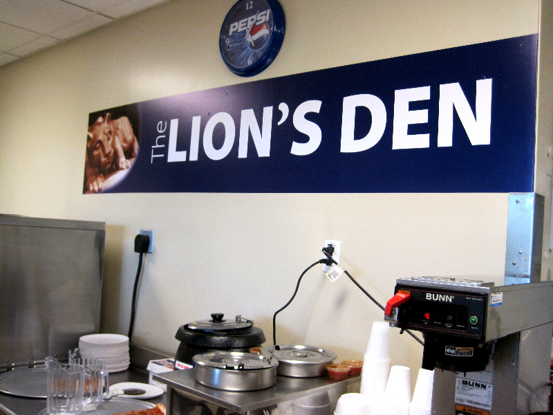 Penn State Lions Den Cefe Wall Graphics and Menu Board Sign Job