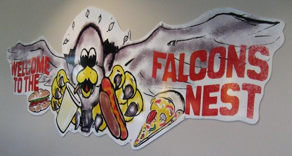Cedar Crest College Falcon's Nest Interior Signage