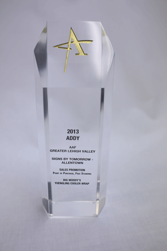 2013 Lehigh Valley Gold Award - Earned by the Staff at Signs By Tomorrow Allentown