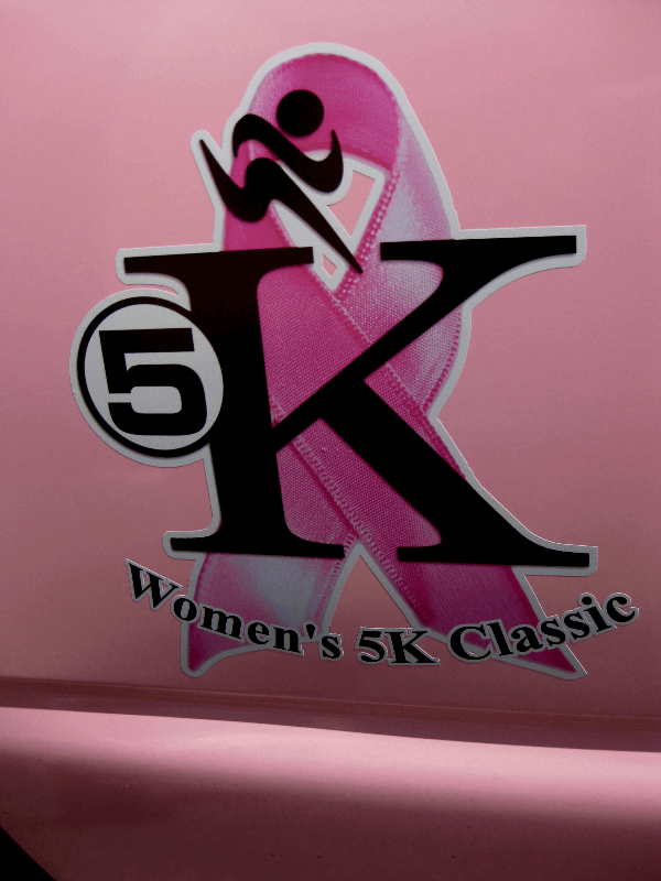 Breast Cancer Pink Sign Lettered Truck Pink Ribbon Graphic