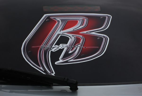 Decal Applied to Tinted Window Custom Logo