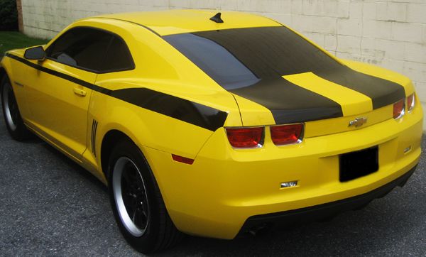 Camero Striping - Black Camero Stripes added to vehicle with cut vinyl