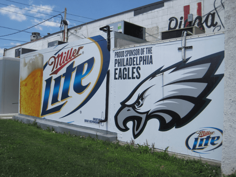 Eagles wall mural Exterior Miller Lite Wall Mural