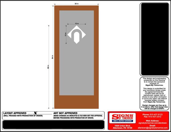 Before installation: Window Glass Logo For Northampton Community College Frosted Glass and Decal Cut