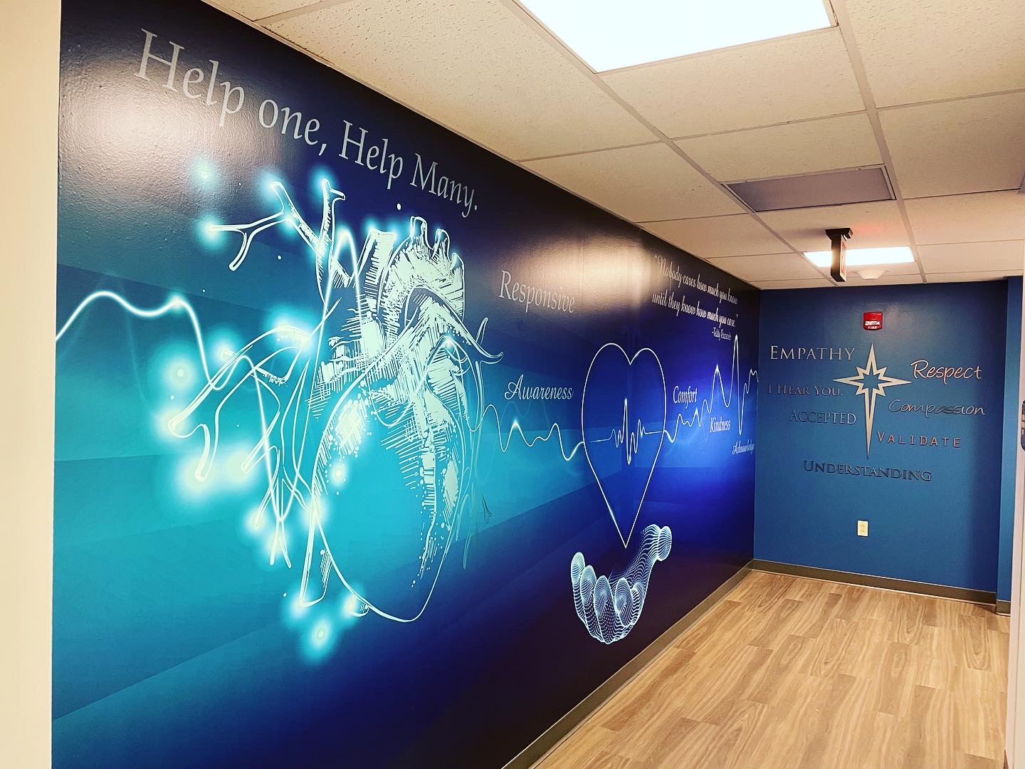 Custom Hospital Wall Mural for Employee Training and Motivation | Lehigh Valley