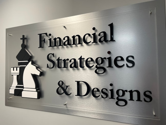 Satin brushed metallic faces paired with premium dimensional lettering for a sophisticated, executive corporate aesthetic.