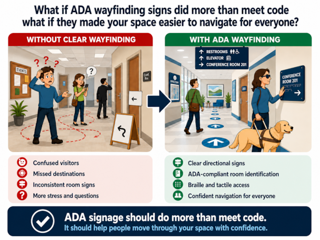 ADA wayfinding signs that improve accessibility and help everyone navigate with confidence ADA Signs