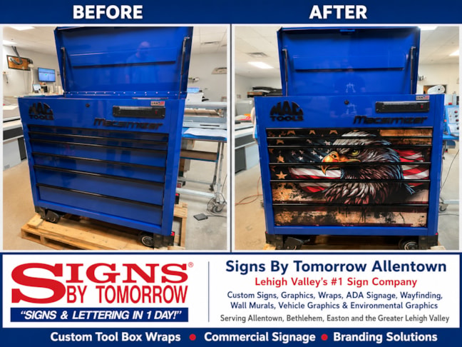 Custom engineered interlocking magnetic graphics for Stanley Vidmar to celebrate the USA 250th anniversary, manufactured in Allentown, PA.Services - Custom Sign Printing