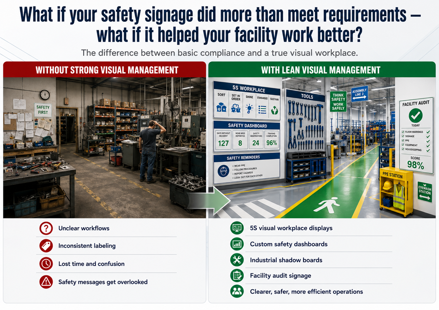 How Industrial Safety Signage and Visual Management Help Lehigh Valley Facilities Work Better