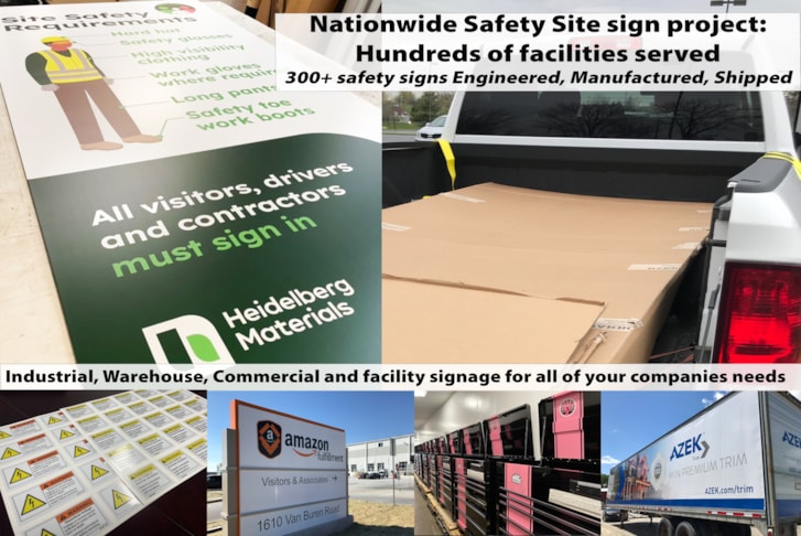 National Reach, Local Expertise. We recently engineered a seamless signage deployment for hundreds of facilities across the country. From high-volume industrial safety signs to custom site identification, we are the Easy Button for complex, multi-region
