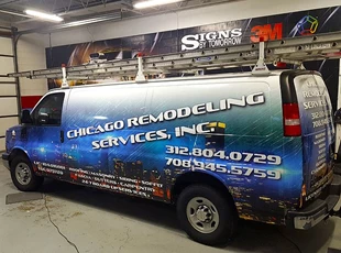 Van Vehicle Wrap for Chicago Remodeling Services, Inc