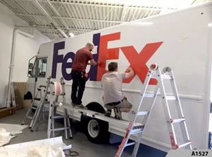 Installation of Vehicle Graphics for FedEx Delivery Van
