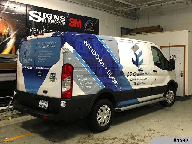 Great looking Partial Vehicle Wrap - JC Construction Windows & Doors, Palatine, IL