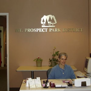 Mt.Prospect Park District - Dimensional Logo Sign for Receptionist / Lobby area