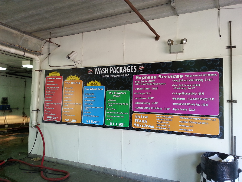 Wall Mural as Menu Board