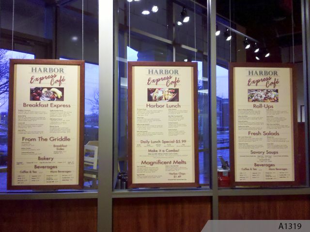 Harbor Cafe Hanging Menu Boards