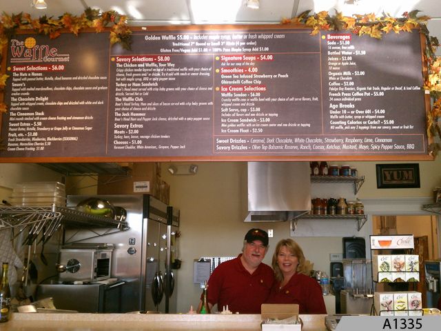 Waffle Gourmet Menu Board