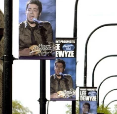Multiple Lee Dewyze Blvd. Banners in Mt. Prospect