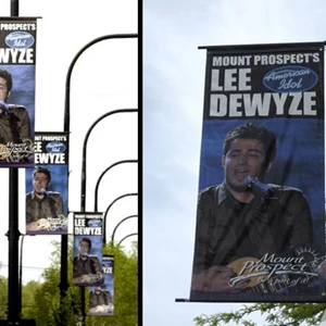 Blvd. Banners all over Mt. Prospect to celebrate American Idol Winner Lee Dewyze