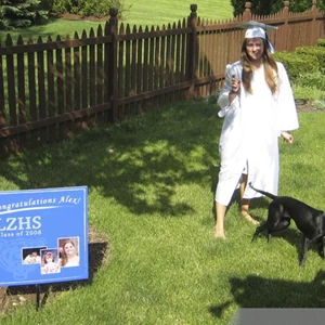 Lake Zurich High School Coro Graduation Sign with Metal Stake