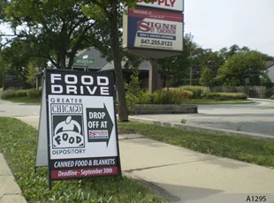 A-Frame Sign for Food Drive