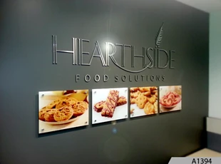 Printed Acrylic Signs with Decorative Stand-offs and 3-Dimensional Logo Signage