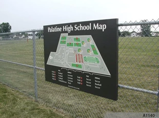Palatine High School Field Map Sign